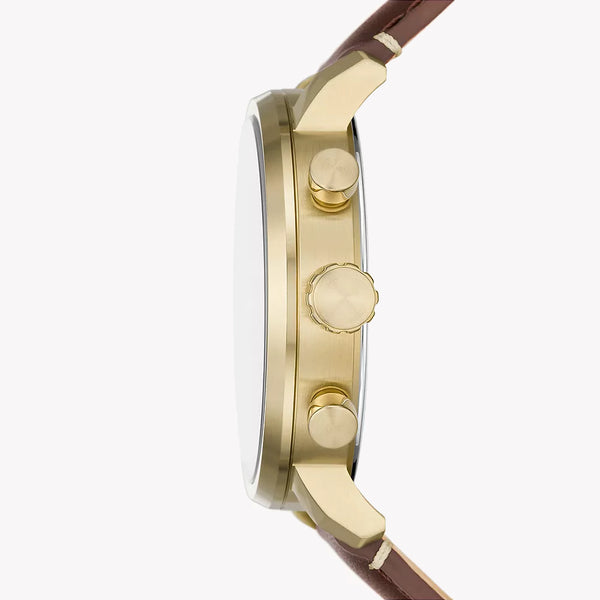 Rhett Multifunction Brown LiteHide™ Leather Watch