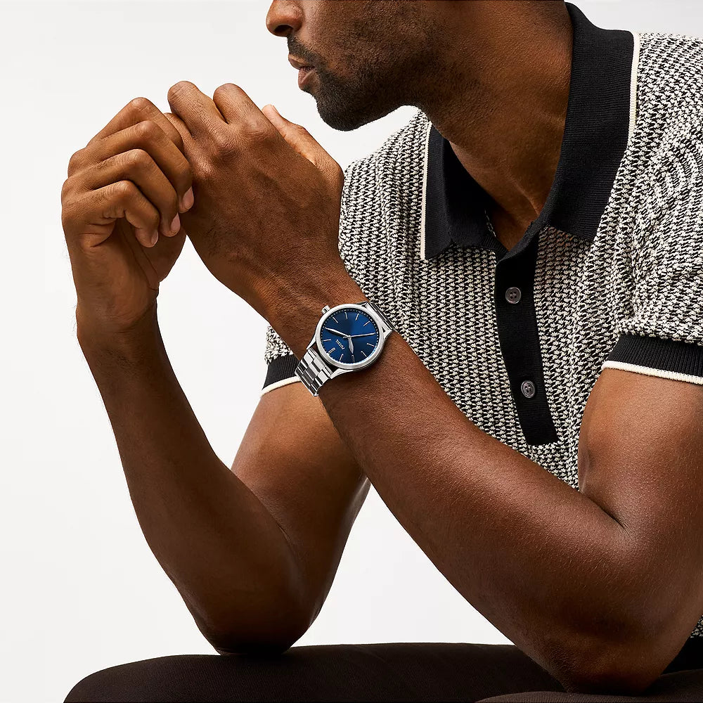 Fossil Men's Silver Stainless Steel Watch | Bq2860