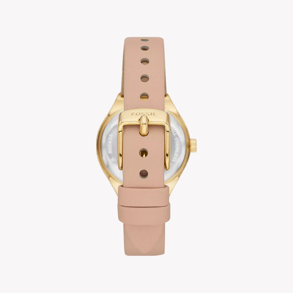 Eevie Three-Hand Date Pink Leather Watch