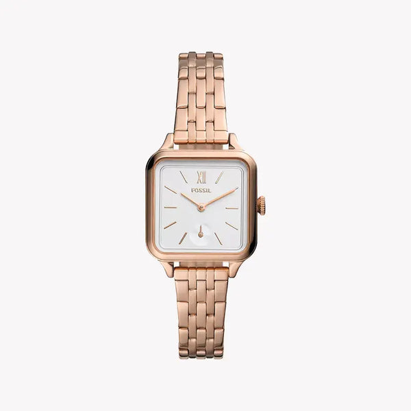 Fossil Women's Rose Gold Watch, White Dial | Bq3831 by i-watch