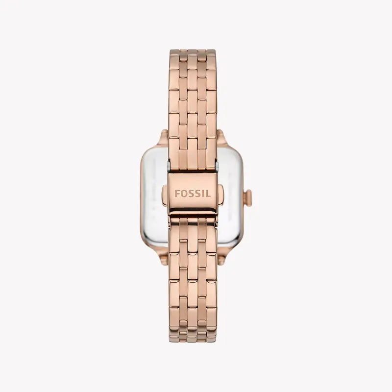 Fossil Women's Rose Gold Watch, White Dial | Bq3831