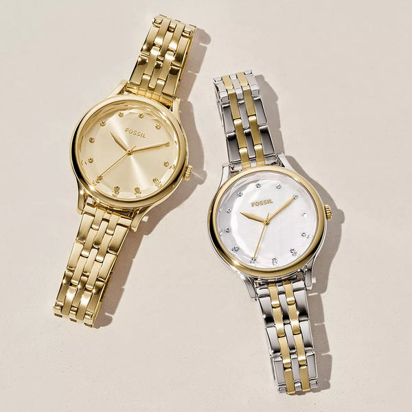 Laney Three-Hand Two-Tone Stainless Steel Watch