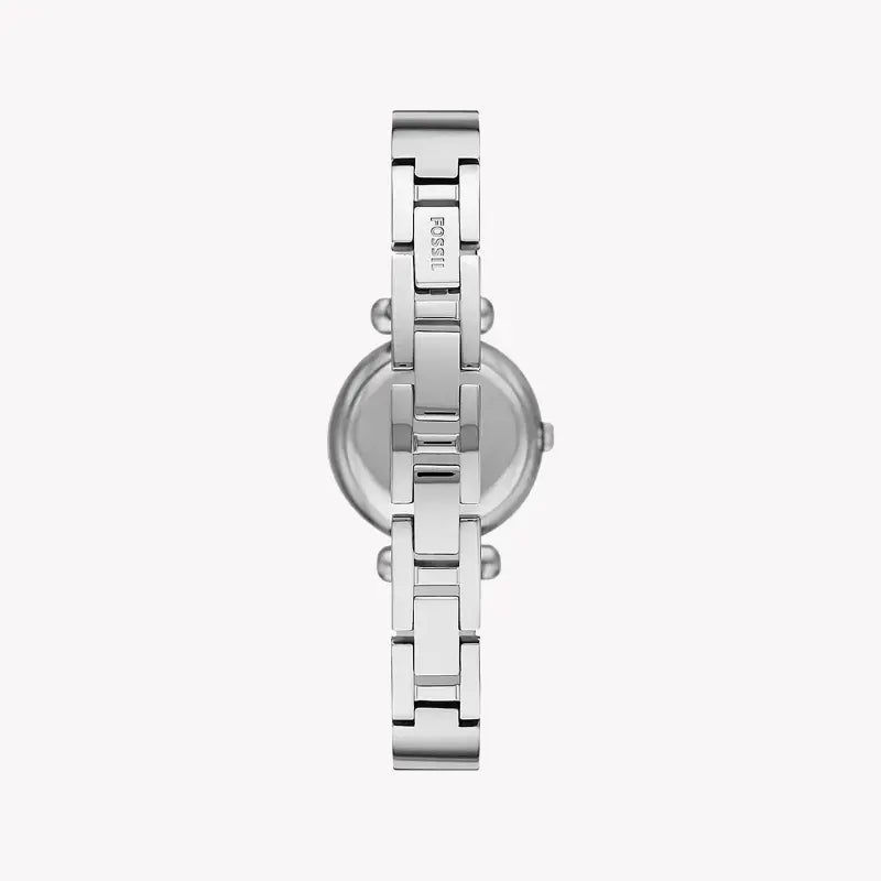 Fossil Women's Silver Stainless Steel Watch, White Dial | Bq3893