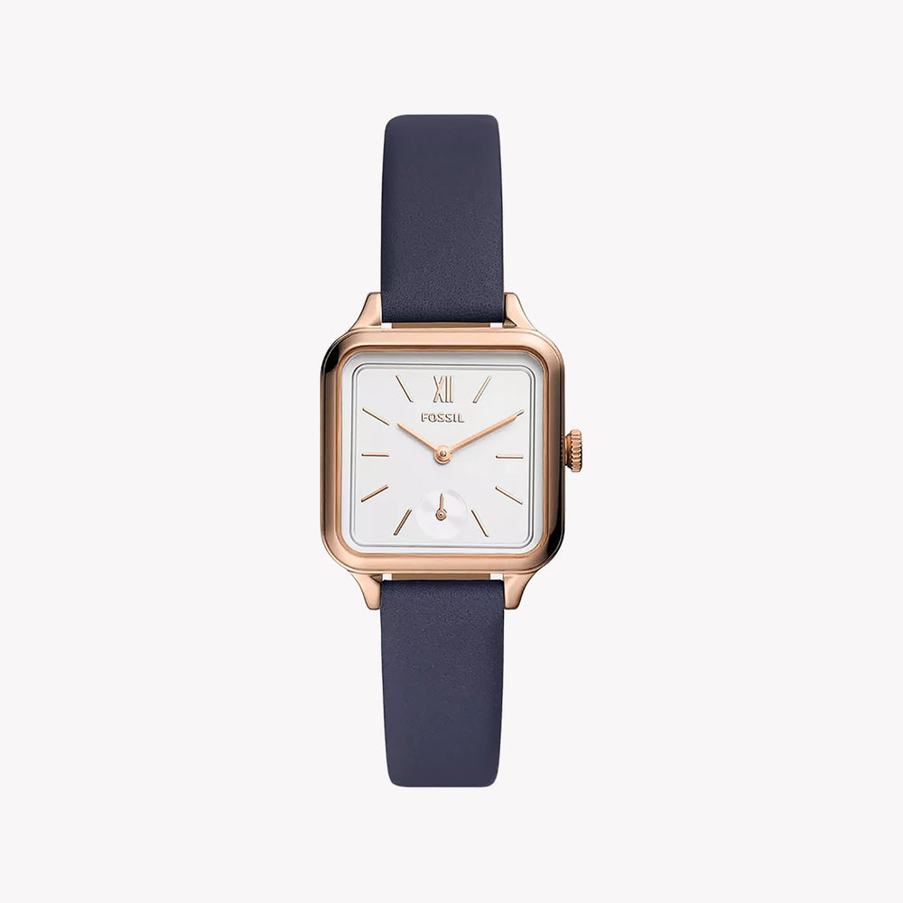 Fossil Women's Rose Gold Watch, Dark Blue | Bq3910 by i-watch