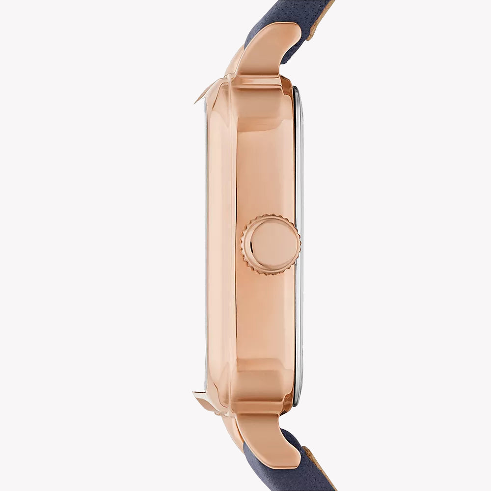Fossil Women's Rose Gold Watch, Dark Blue | Bq3910