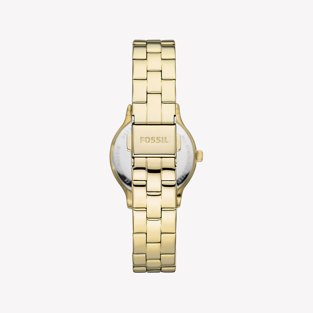 Modern Sophisticate Three-Hand Gold-Tone Stainless Steel Watch