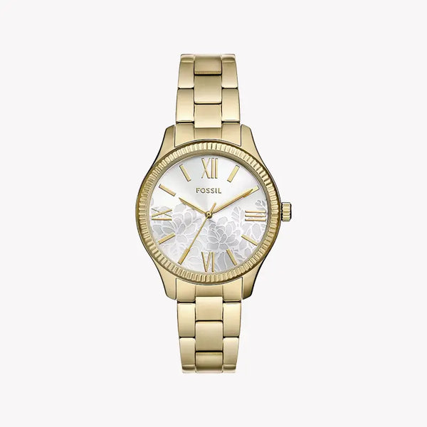 Fossil Women's Gold Stainless Steel Watch, Silver Dial | Bq3961 by i-watch