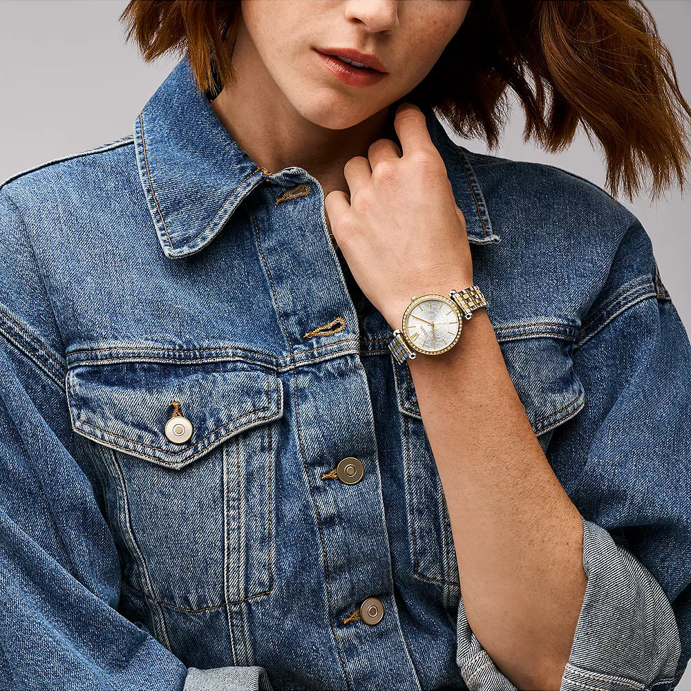 Fossil Women's Silver & Gold Stainless Steel | Bq3962