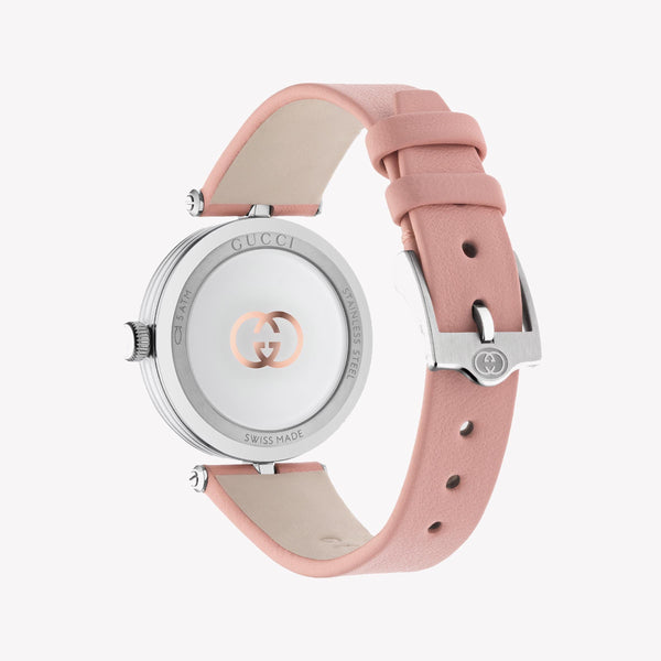 GUCCI YA167506 Chic Women's Watch in Silver & Pink Leather-i-Watch-3