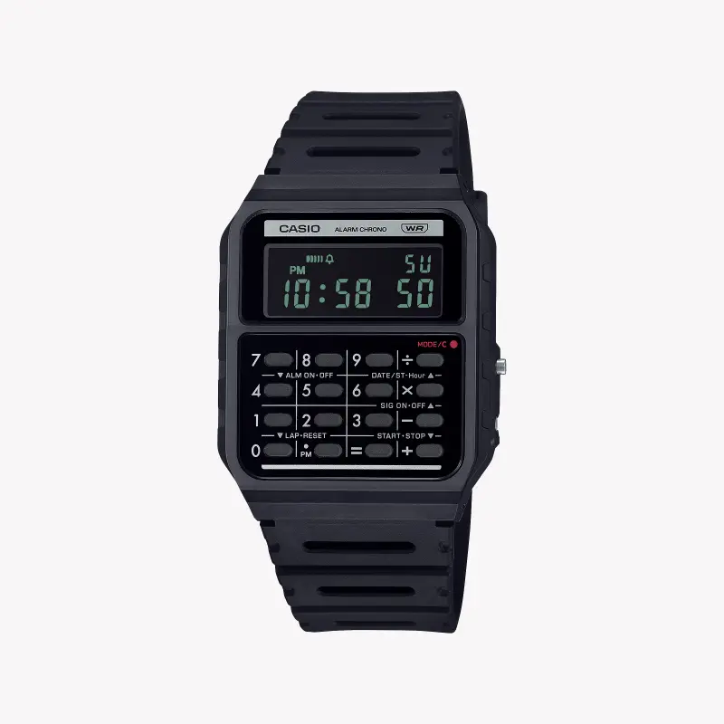 Casio Unisex Black Rubber Watch, Digital Dial | Ca-53wb-1bef