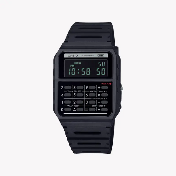 Casio Unisex Black Rubber Watch, Digital Dial | Ca-53wb-1bef