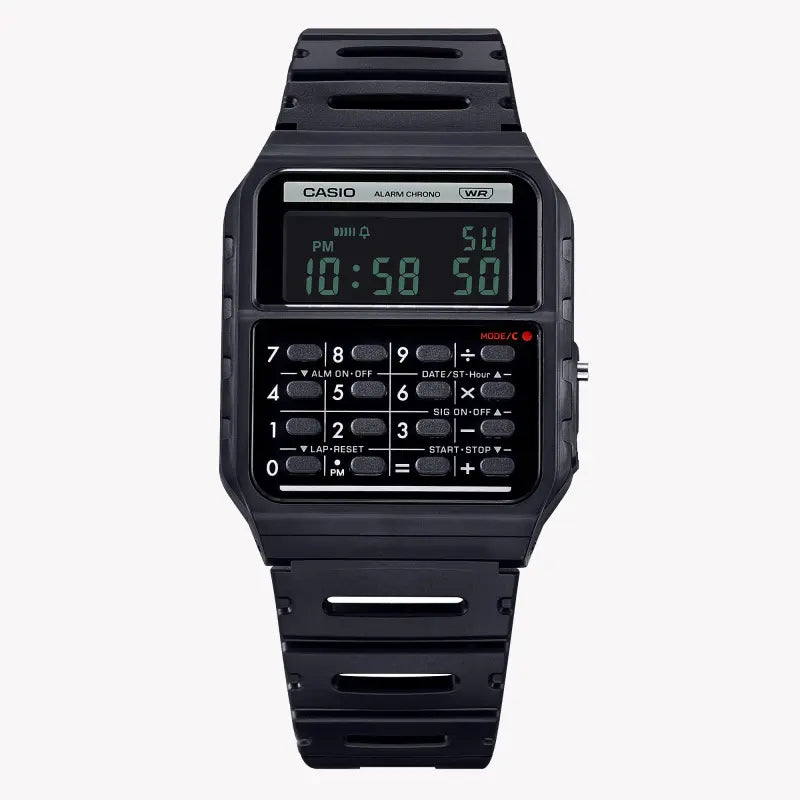 Casio Unisex Black Rubber Watch, Digital Dial | Ca-53wb-1bef