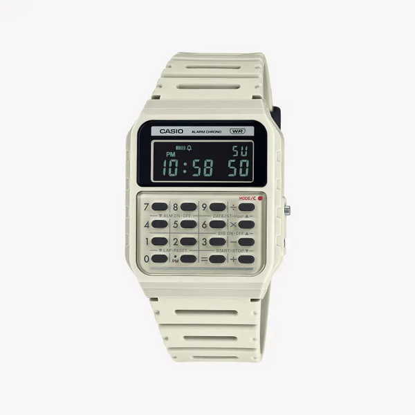 Casio Unisex White Rubber Watch, Digital Display | Ca-53wb-8bef