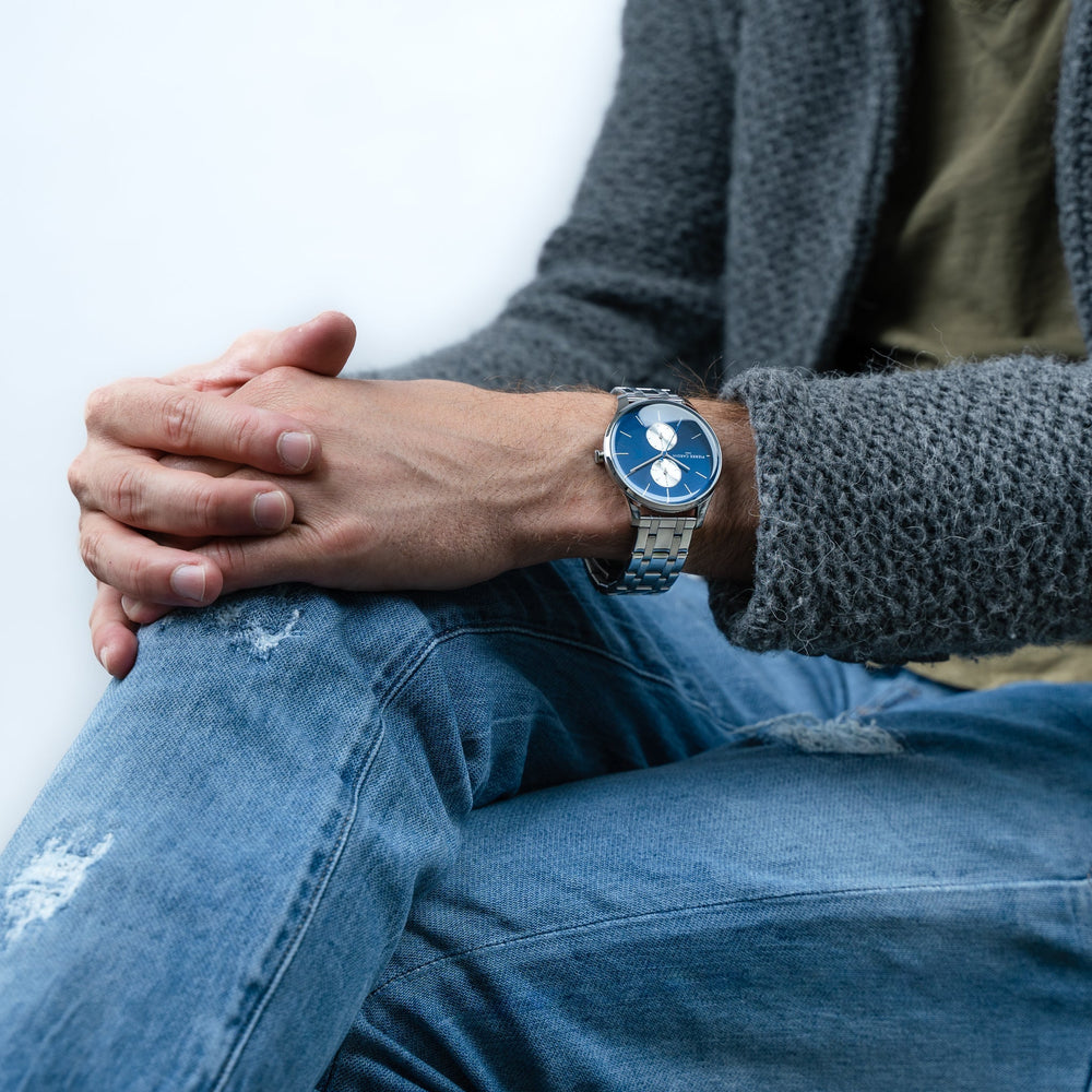 Pierre Cardin Men's Silver Metal Watch, Blue Dial | Cba.4027 by i-watch