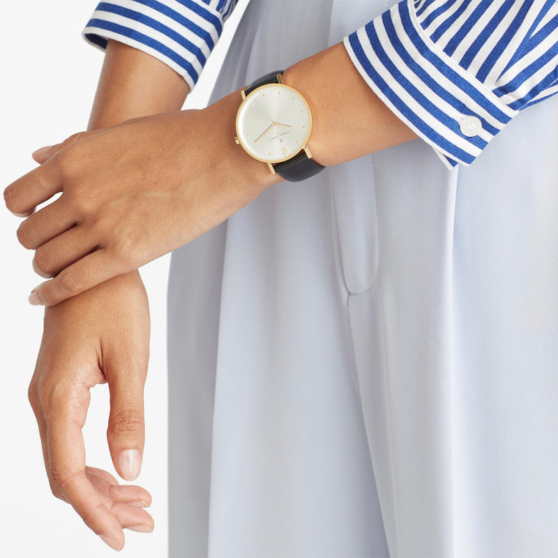 Pierre Cardin Women's Black Leather Watch, Silver Dial | Cbv.1009 by i-watch