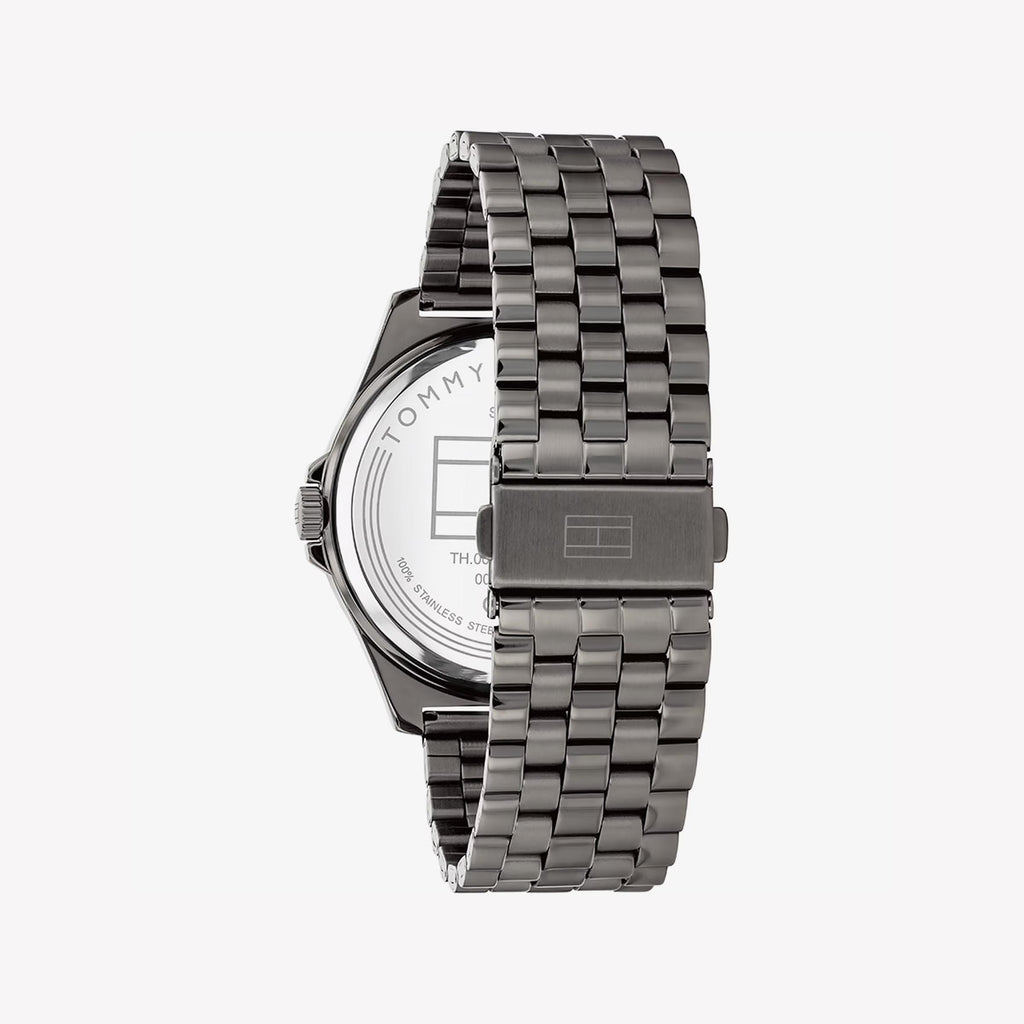 TOMMY HILFIGER GREY STAINLESS STEEL WATCH - MODERN EDGE WITH BLUE DIAL & 5 ATM WATER RESISTANCE-i-Watch-3