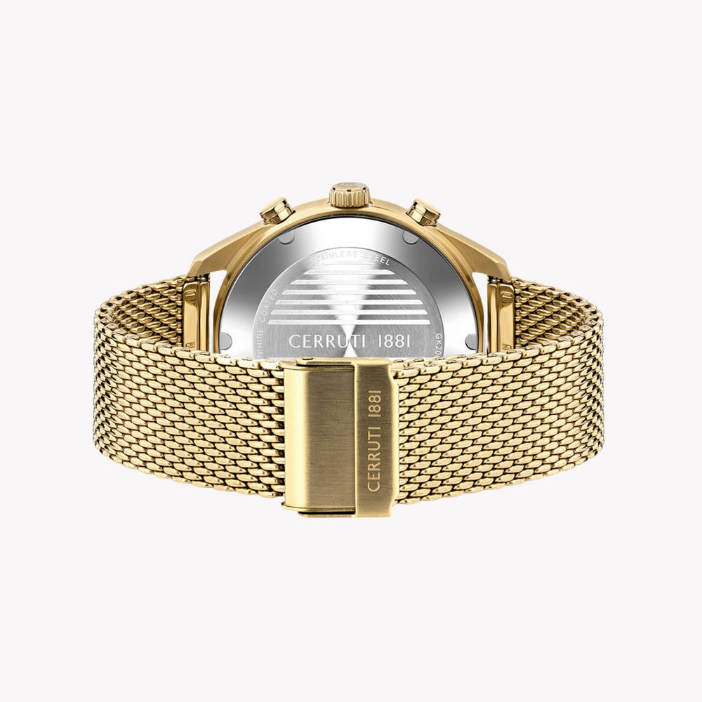 Cerruti Men's Stainless Steel Gold/Black Watch | Ciwgk2007601 by i-watch