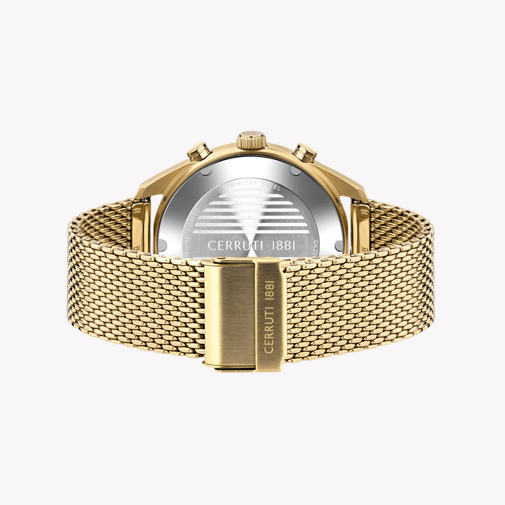 Cerruti Men's Stainless Steel Gold/Black Watch | Ciwgk2007601