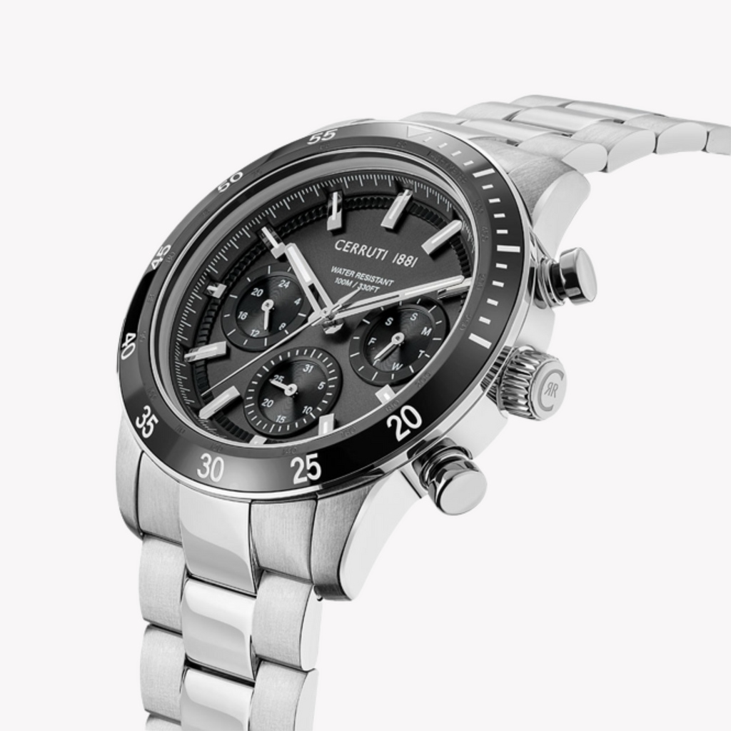 Cerruti 1881 Men's Stainless Steel Watch, Black Dial | Ciwgk2116603