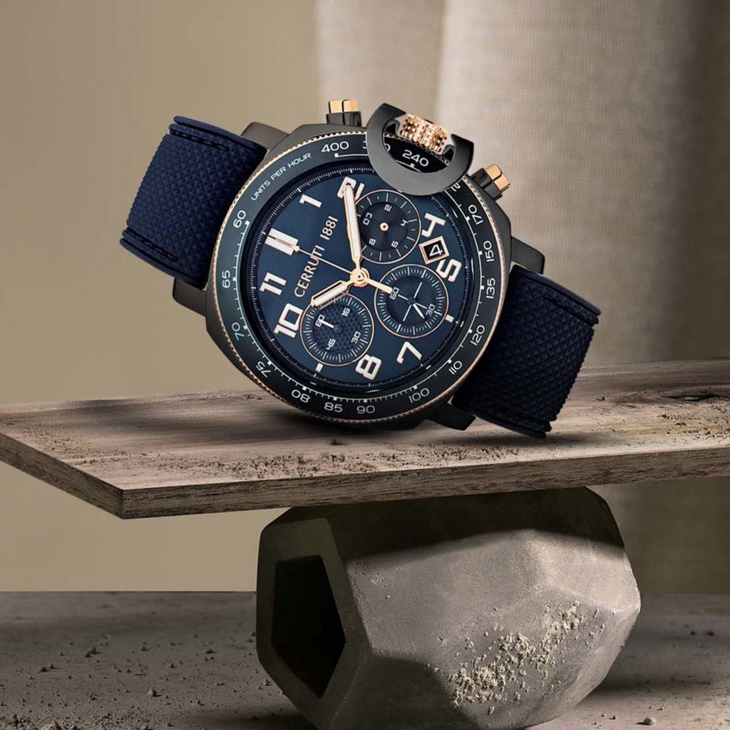 Cerruti 1881 Men's Dark Blue Rubber Watch | Ciwgo2206801