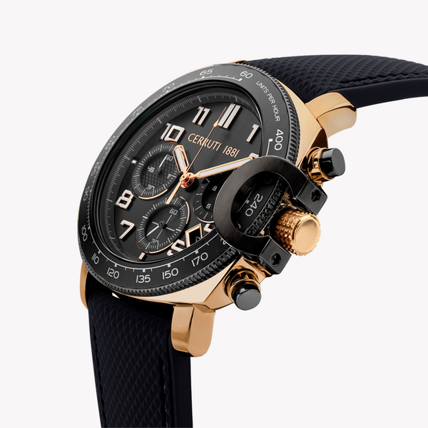 Cerruti 1881 Men's Rose Gold & Black Watch | Ciwgo2206802 by i-watch