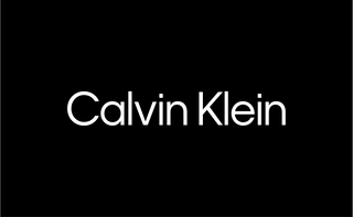 Calvin Klein logo on black bg