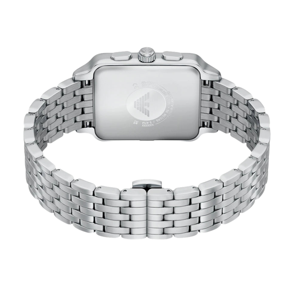 Emporio Armani Men's Silver Watch, Blue Sunray Dial | AR11750