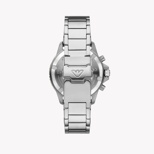 Emporio Armani Men's Silver Watch, Blue Dial | AR11681