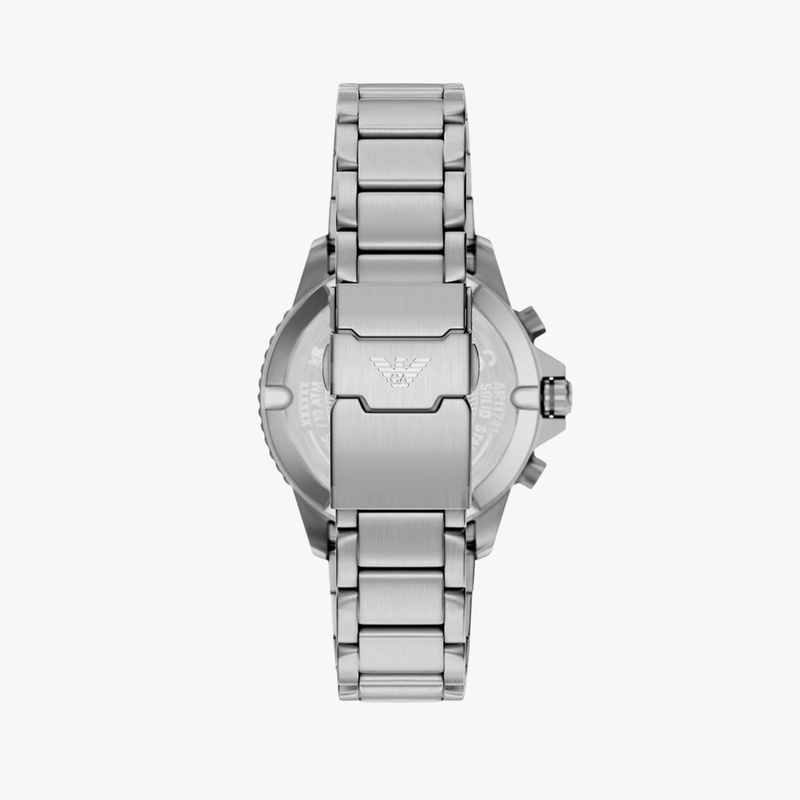 Emporio Armani Men's Silver Watch, Green Dial | AR11741