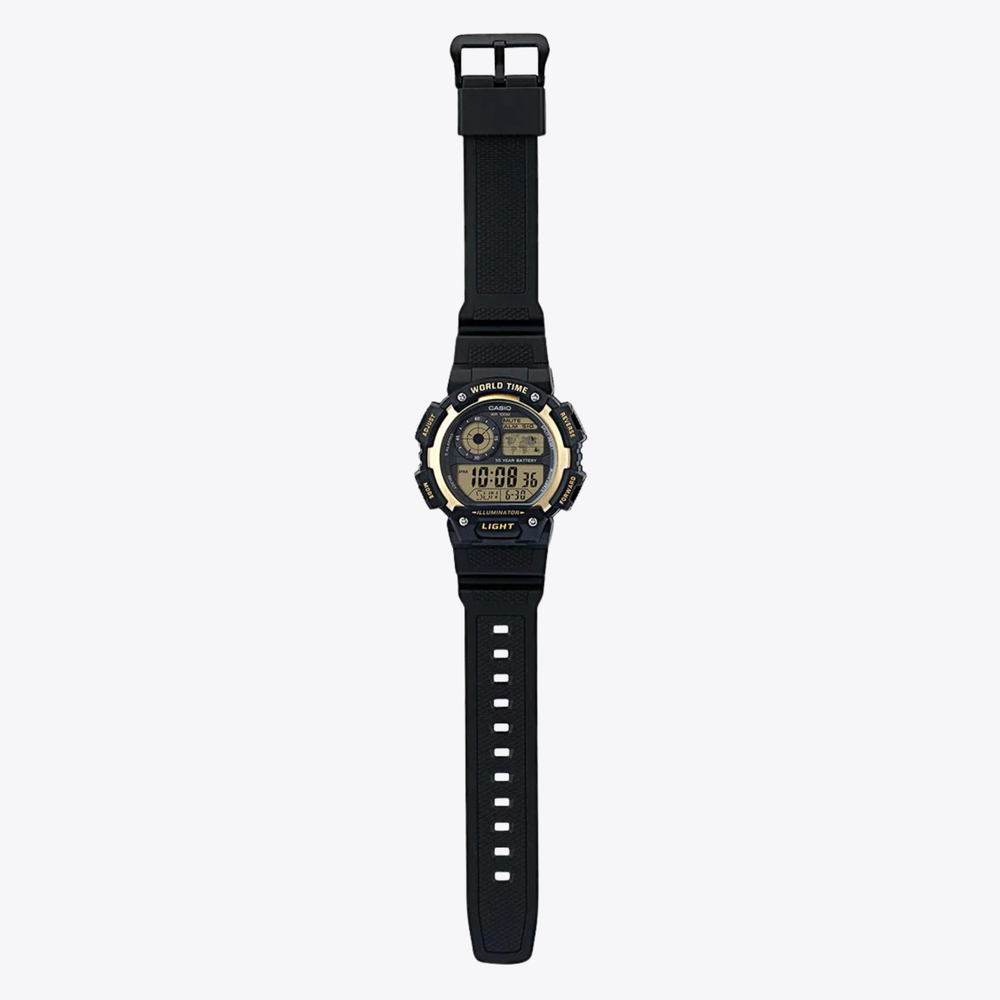 Montre Casio pour homme en résine noire, cadran noir | AE 1400WH-9AVDF