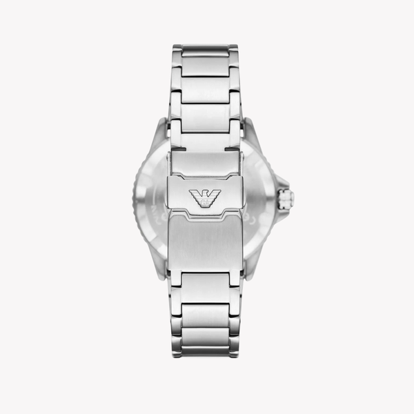 Emporio Armani Men's Silver Watch, Blue Dial | AR11697