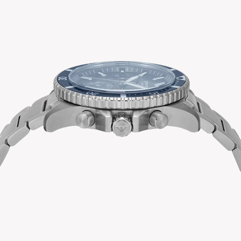 Emporio Armani Men's Silver Watch, Blue Dial | AR11681