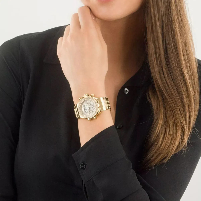 GUESS Women's Gold Watch, Gold Multi-function Dial | GW0552L2