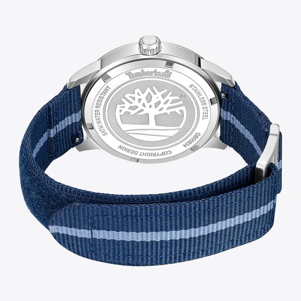 Timberland Men's Silver Watch, Blue Dial | TDWGB00834X1