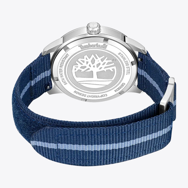 Timberland Men's Silver Watch, Blue Dial | TDWGB00834X1