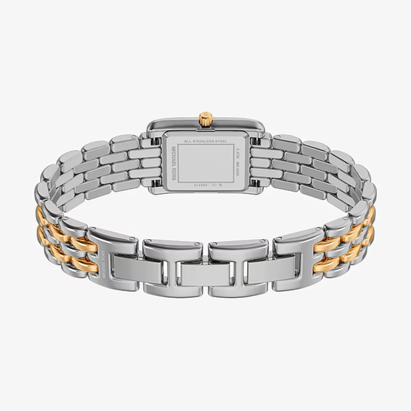 Michael Kors Women's Silver & Rose Gold Watch, Silver Dial | MK4999