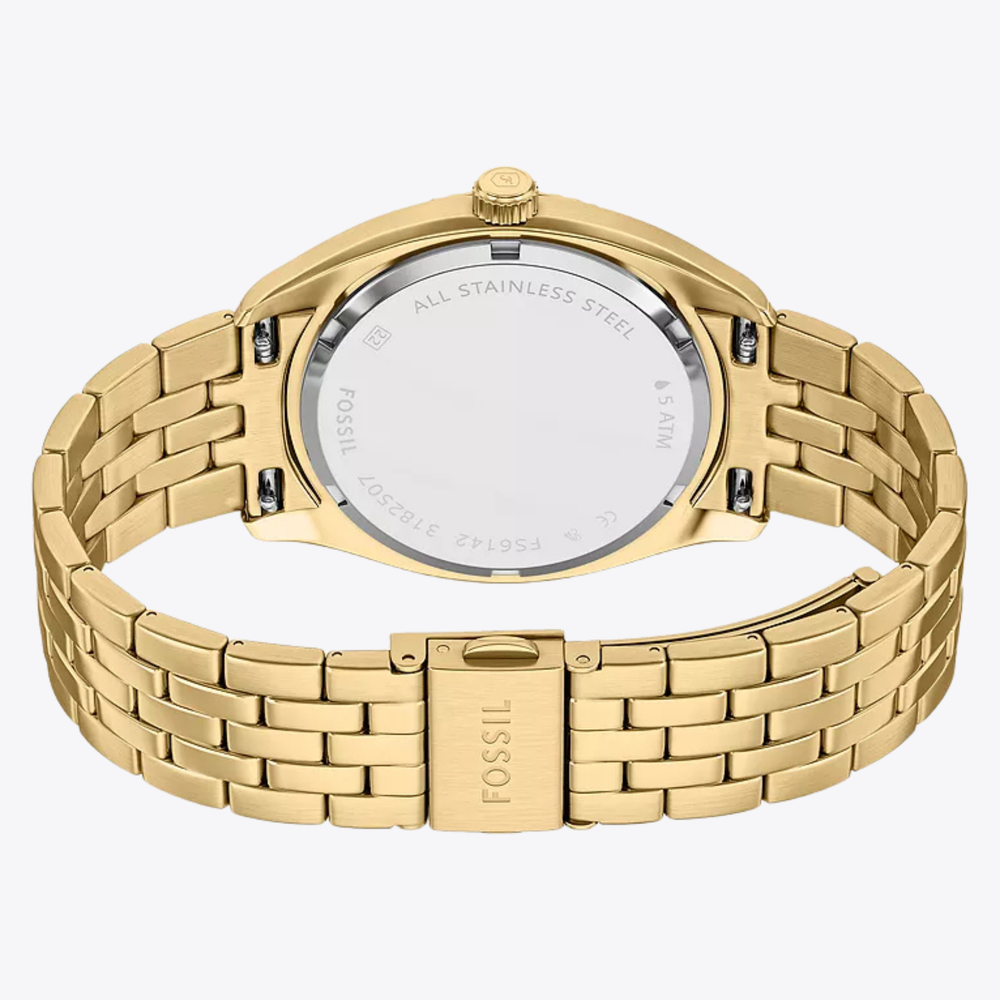 Campbell Three-Hand Day-Date Gold-Tone Stainless Steel Watch