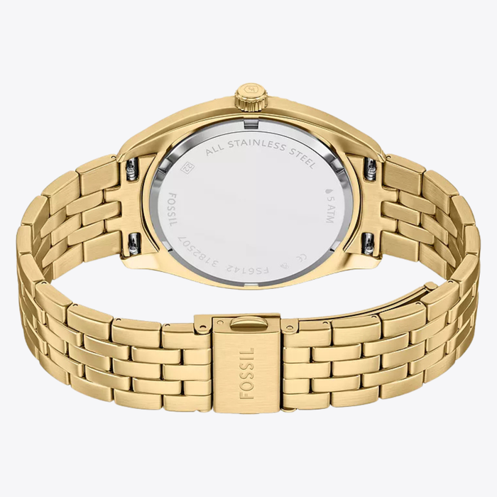 Campbell Three-Hand Day-Date Gold-Tone Stainless Steel Watch