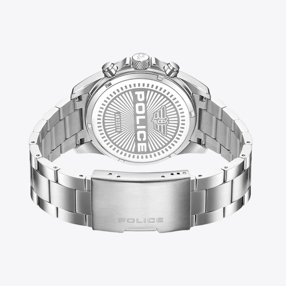 Police Men's Silver Watch, Black Multi-function Dial | PEWJK2227814M