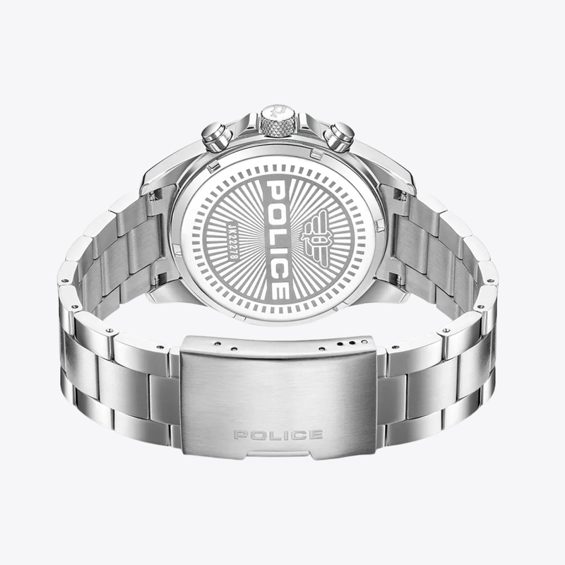 Police Men's Silver Watch, Black Multi-function Dial | PEWJK2227814M