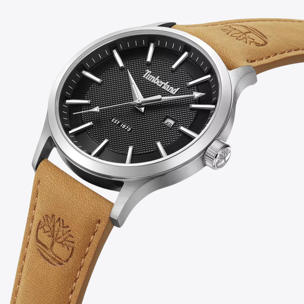 Timberland Men's Brown Watch, Black Dial | TDWGB0041003
