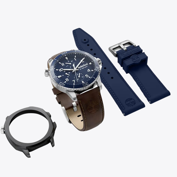 Timberland Men's Black Watch, Blue Dial | TDWGF00838X0
