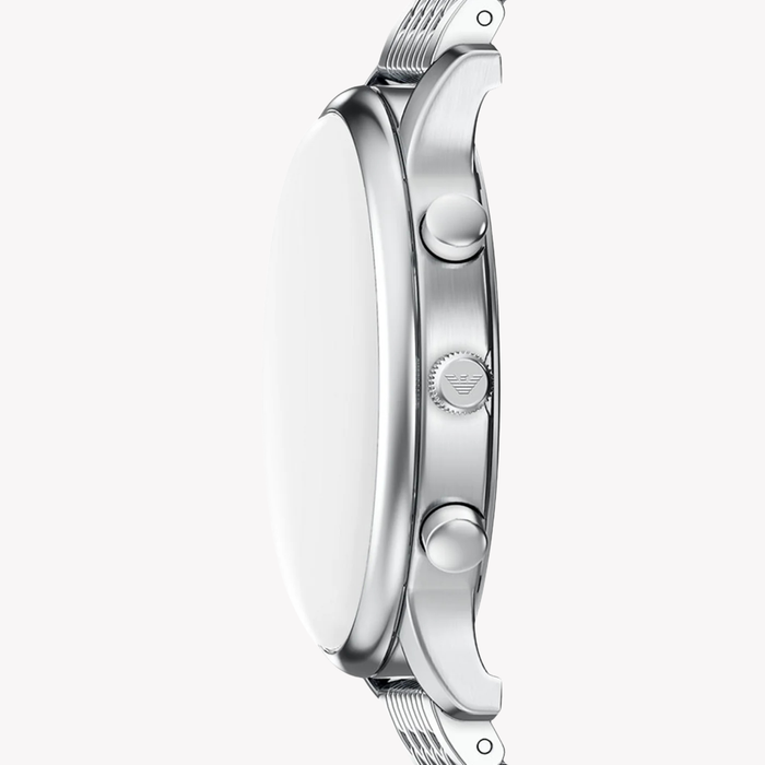Emporio Armani Men's Silver Watch, Blue Dial | AR11771