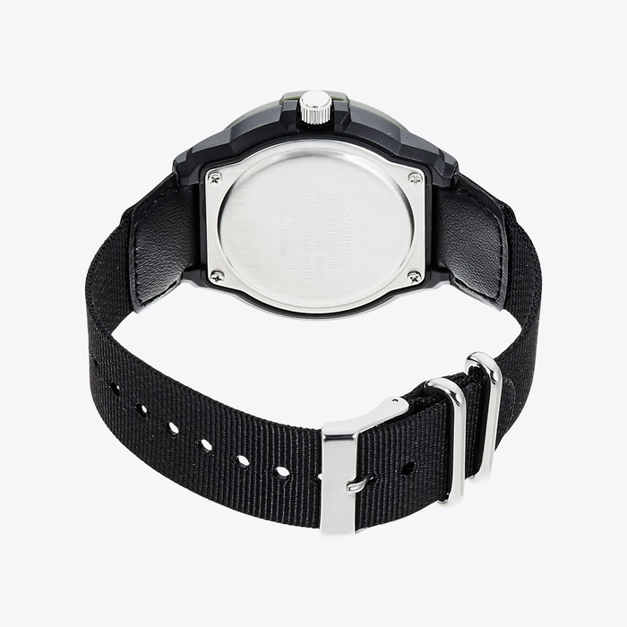 Casio Men's Black & Green Men's Watch, Black Dial | MRW-200HB-1BVEF