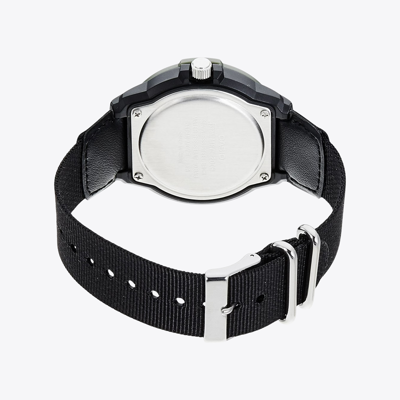 Casio Men's Black & Green Men's Watch, Black Dial | MRW-200HB-1BVEF