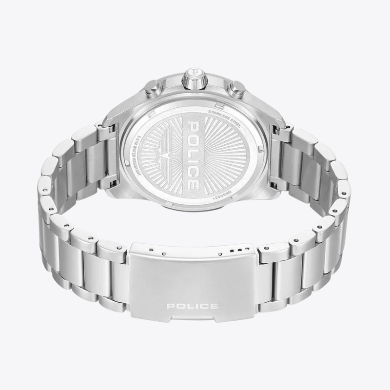 Police Men's Silver Watch, Green Dial | PEWGK0093101