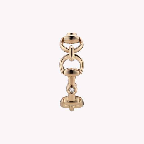 Gucci Women's Rose Gold Ring, Horsebit Diamond Detail | YBC837587001