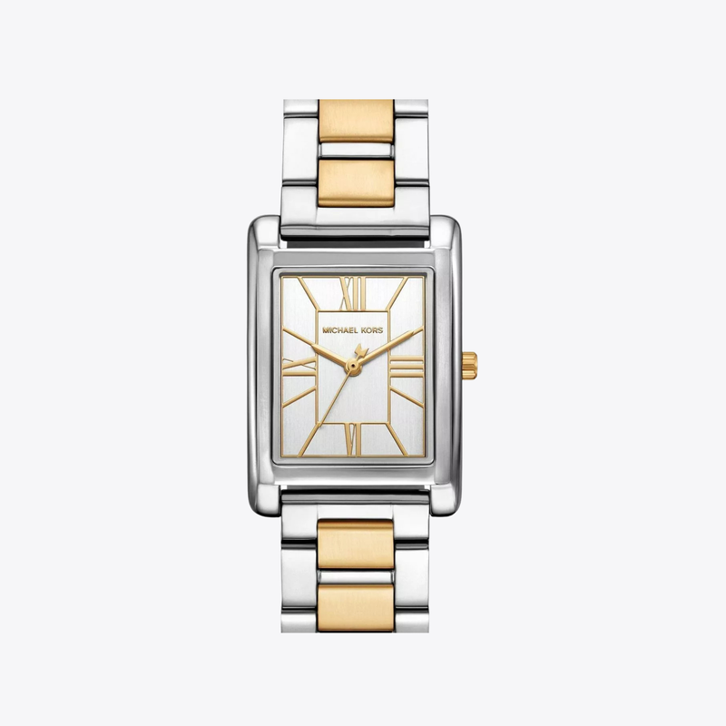Michael Kors Women's Silver & Gold Women's Watch, Silver Dial | MK4967