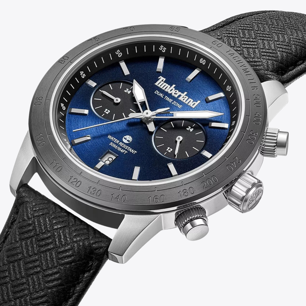 Timberland Men's Silver Watch, Blue Dial | TDWGF0075101