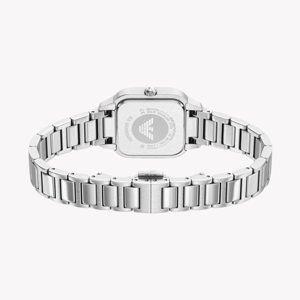 Emporio Armani Women's Silver Watch, White Mother Of Pearl Dial | AR11742